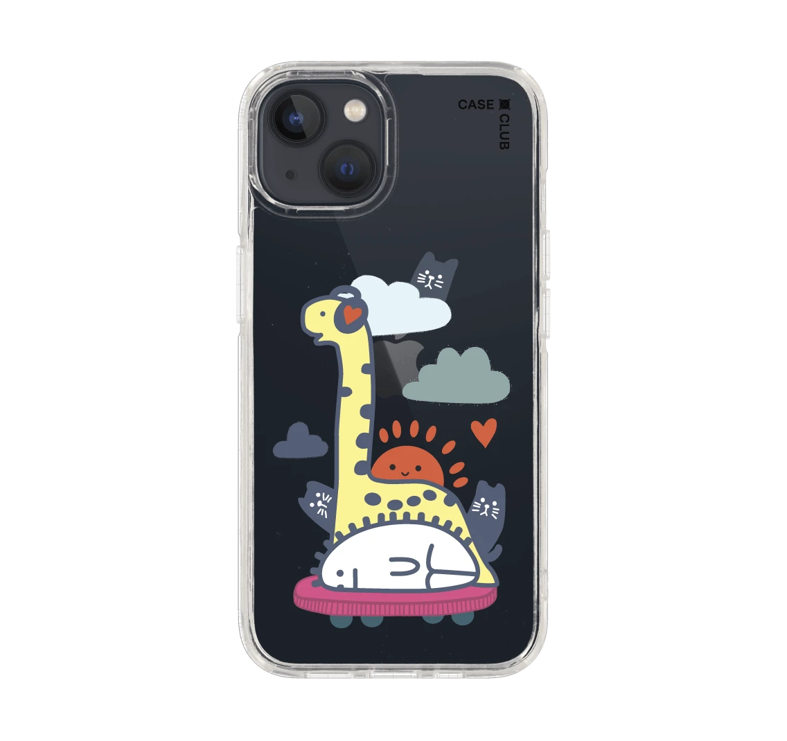 brachiosaurus on headphone